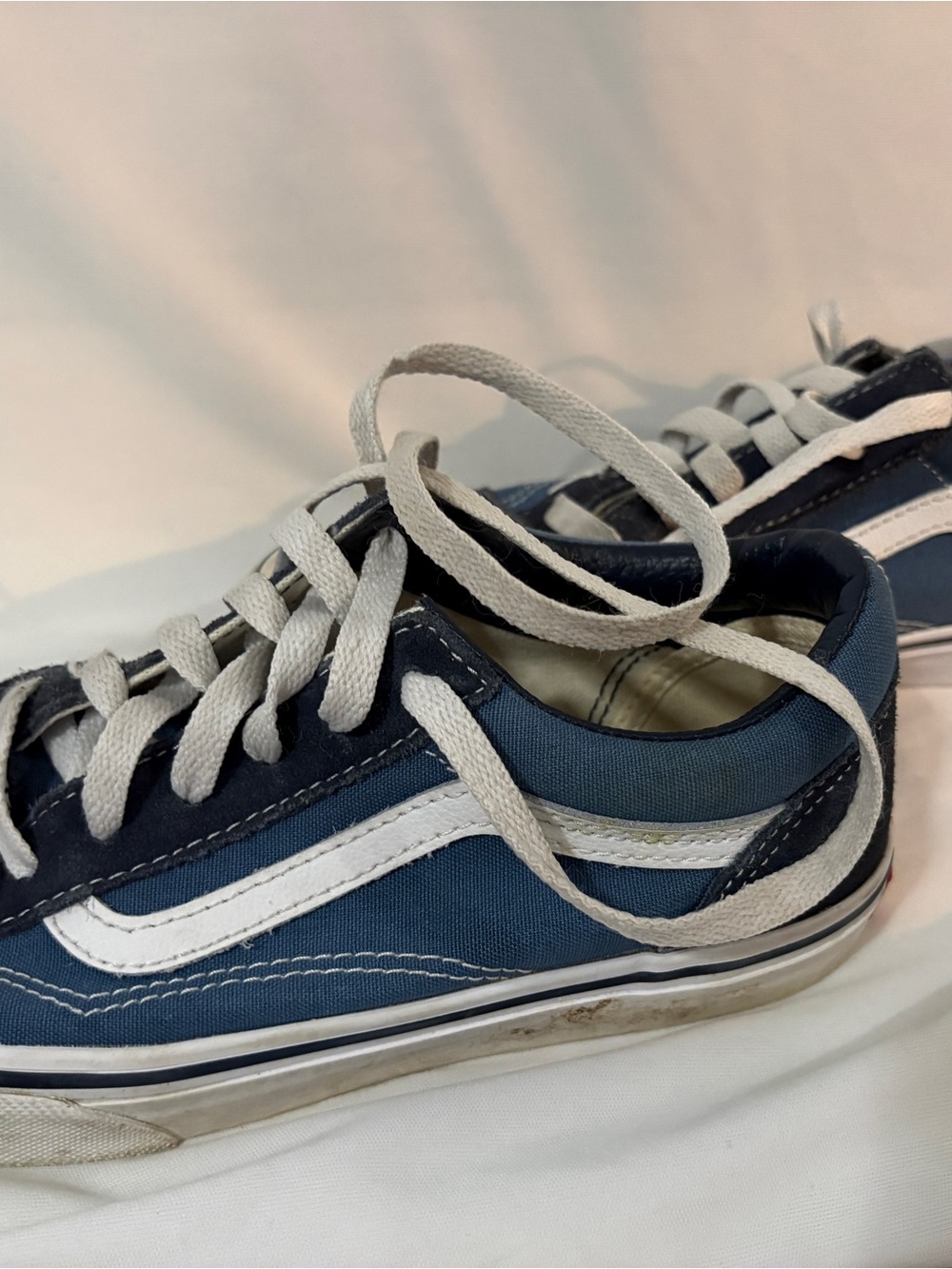Vans Kids Navy and White Low-Top Sneakers
